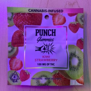 Punch Gummies 100mg Kiwi Strawberry