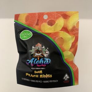 Aloha Sour Peach Rings Gummies